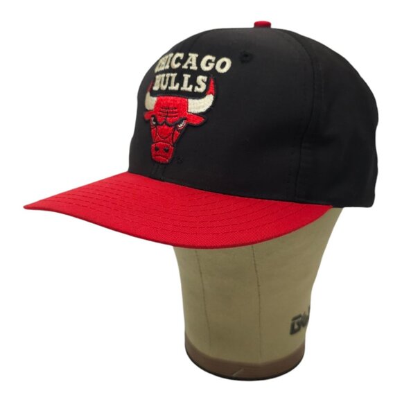 AJD Chicago Bulls Baseball Cap Hat NBA Snapback Vintage 90s Embroidered Logo - Picture 2 of 14